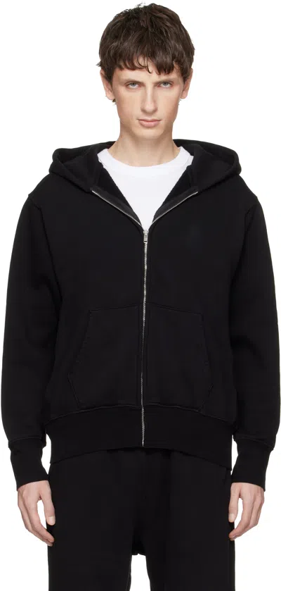 Les Tien Black Heavyweight Zip Hoodie