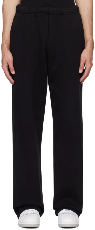 Les Tien Black Puddle Sweatpants In Jet Black