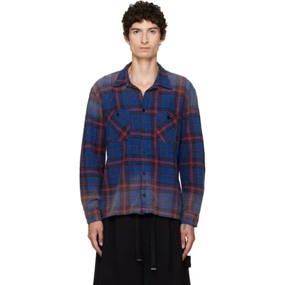 Les Tien Checked Cotton-flannel Shirt In Multi