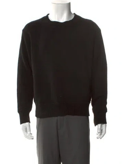 Pre-owned Les Tien Cashmere Crew Neck Pullover In Black