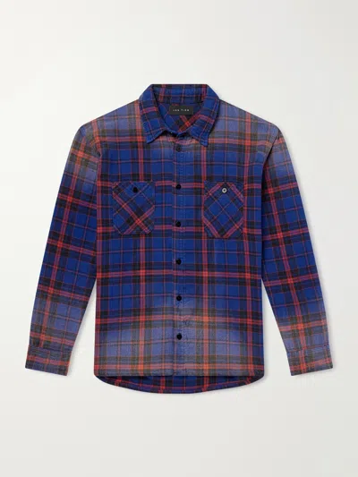 Les Tien Checked Cotton-flannel Shirt In Multi