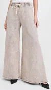 Les Tien Christine Flare Sweatpants In Dove Mineral