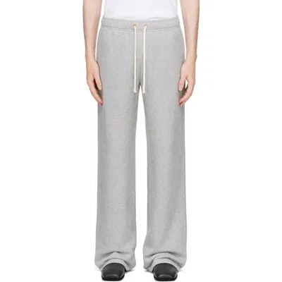 Les Tien Gray Heavyweight Classic Sweatpants In Heather Grey