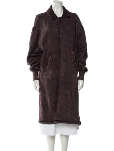Pre-owned Les Tien Coat In Burgundy