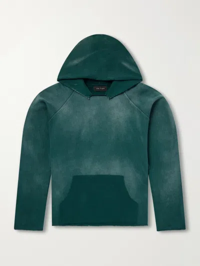 Les Tien Cotton-jersey Raglan Hoodie In Green