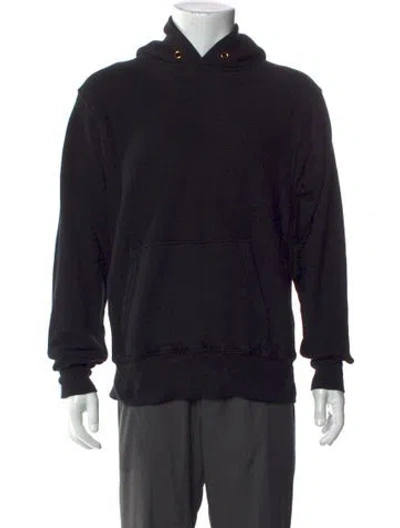 Pre-owned Les Tien Crew Neck Long Sleeve Hoodie In Black