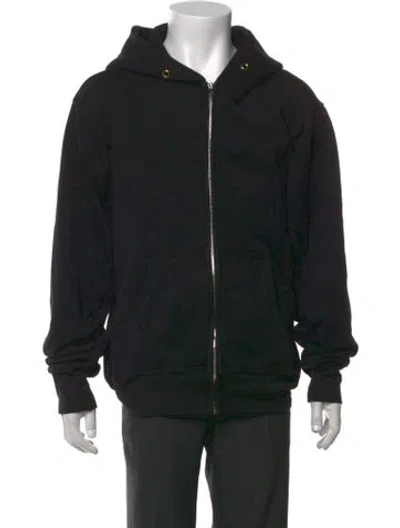 Pre-owned Les Tien Crew Neck Long Sleeve Hoodie In Black
