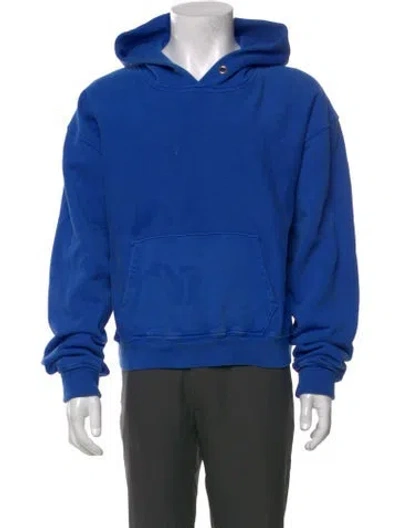 Pre-owned Les Tien Crew Neck Long Sleeve Hoodie In Blue