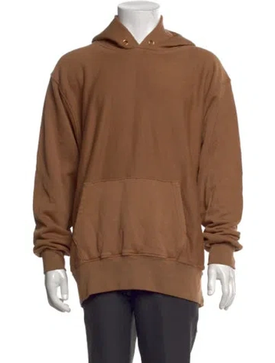 Pre-owned Les Tien Crew Neck Long Sleeve Hoodie In Brown