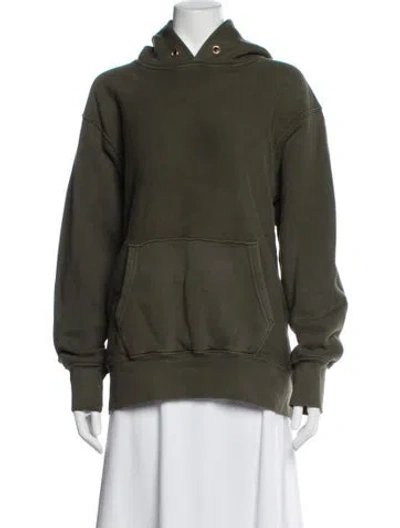 Pre-owned Les Tien Crew Neck Long Sleeve Hoodie In Gray