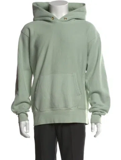 Pre-owned Les Tien Crew Neck Long Sleeve Hoodie In Green