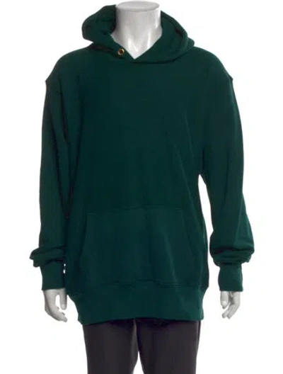 Pre-owned Les Tien Crew Neck Long Sleeve Hoodie In Green