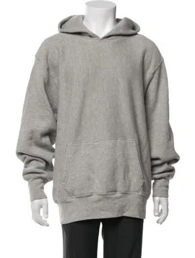 Pre-owned Les Tien Crew Neck Long Sleeve Hoodie In Grey