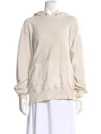 Pre-owned Les Tien Crew Neck Long Sleeve Hoodie In Neutral