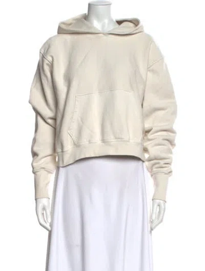 Pre-owned Les Tien Crew Neck Long Sleeve Hoodie In Neutral