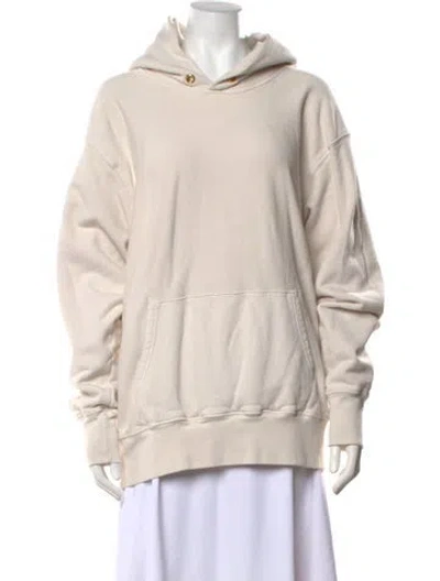 Pre-owned Les Tien Crew Neck Long Sleeve Hoodie In Neutrals