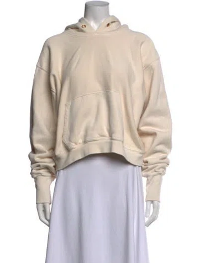 Pre-owned Les Tien Crew Neck Long Sleeve Hoodie In Neutrals
