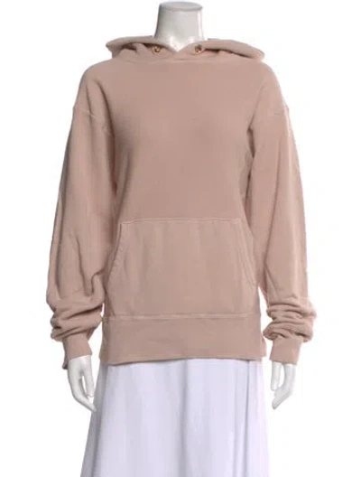 Pre-owned Les Tien Crew Neck Long Sleeve Hoodie In Pink