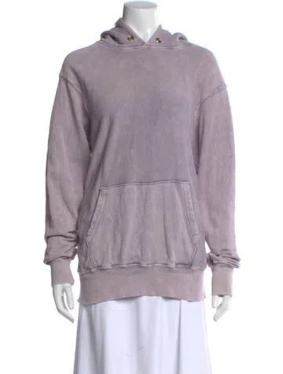 Pre-owned Les Tien Crew Neck Long Sleeve Hoodie In Purple
