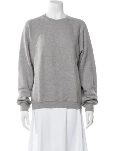 Pre-owned Les Tien Crew Neck Long Sleeve Sweatshirt In Gray