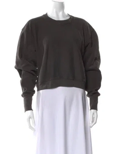 Pre-owned Les Tien Crew Neck Long Sleeve Sweatshirt In Gray