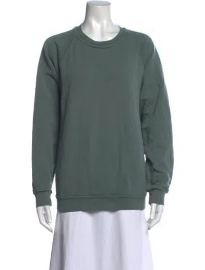 Pre-owned Les Tien Crew Neck Long Sleeve Sweatshirt In Green