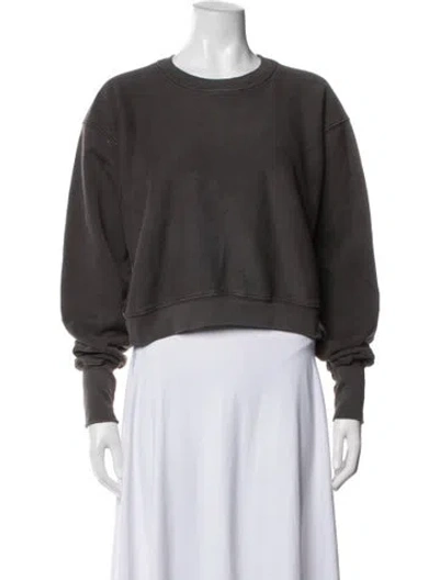 Pre-owned Les Tien Crew Neck Long Sleeve Sweatshirt In Grey