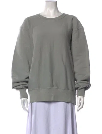 Pre-owned Les Tien Crew Neck Long Sleeve Sweatshirt In Grey