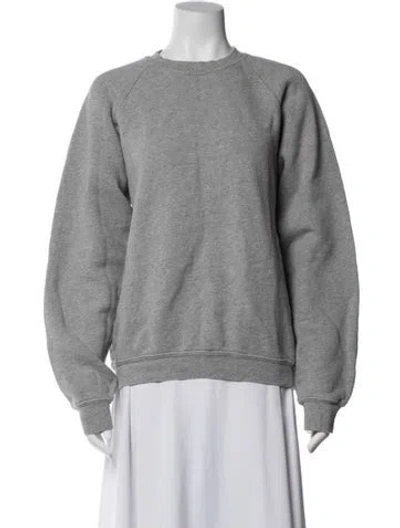 Pre-owned Les Tien Crew Neck Long Sleeve Sweatshirt In Grey