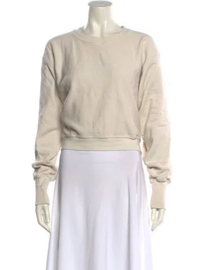 Pre-owned Les Tien Crew Neck Long Sleeve Sweatshirt In Neutral