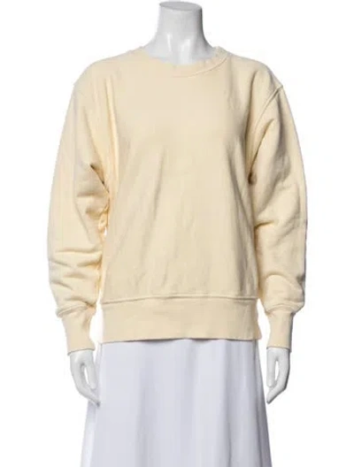 Pre-owned Les Tien Crew Neck Long Sleeve Sweatshirt In Neutral