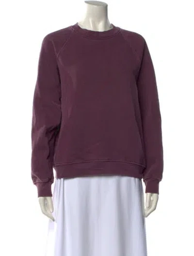 Pre-owned Les Tien Crew Neck Long Sleeve Sweatshirt In Purple