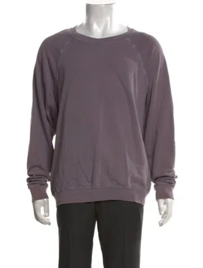 Pre-owned Les Tien Crew Neck Long Sleeve Sweatshirt In Purple