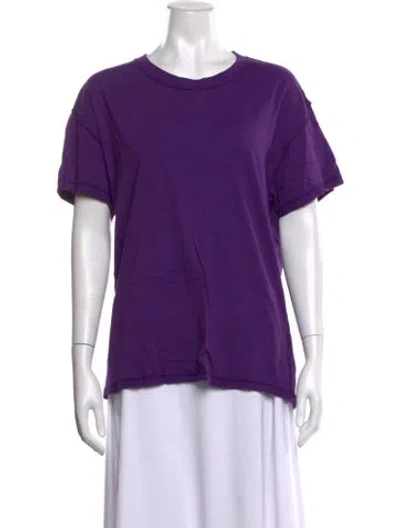 Pre-owned Les Tien Crew Neck Short Sleeve T-shirt In Purple