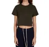Les Tien Daria Crop Tee In Black In Black