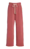 Les Tien Eazy Classic Cotton Wide-leg Sweatpants In Pink