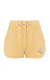 Les Tien Exclusive Riviera Serena Cotton Shorts In Yellow