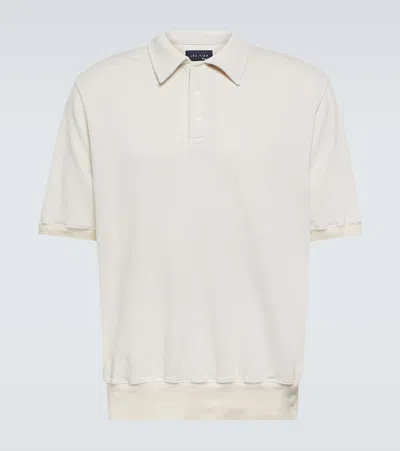 Les Tien French Cotton Terry Polo Shirt In White