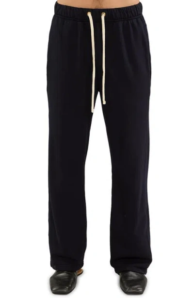 Les Tien French Terry Classic Pant In Black