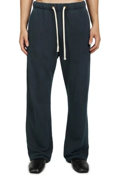 Les Tien French Terry Classic Pant In Blue