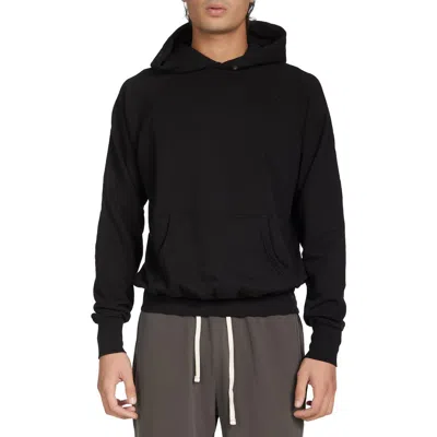 Les Tien French Terry Classic Raglan Hoodie In Black