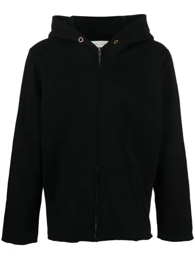 Les Tien Front Zip-fastening Hoodie In Schwarz