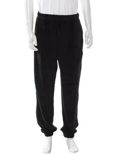 Pre-owned Les Tien Graphic Print Joggers In Black