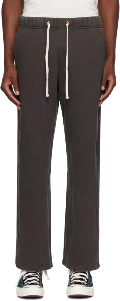 Les Tien Gray Classic Sweatpants In Vintage Black
