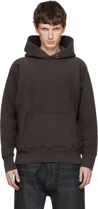 Les Tien Gray Heavyweight Hoodie In Brown