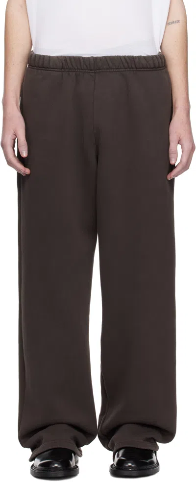 Les Tien Gray Heavyweight Puddle Sweatpants In Vintage Black