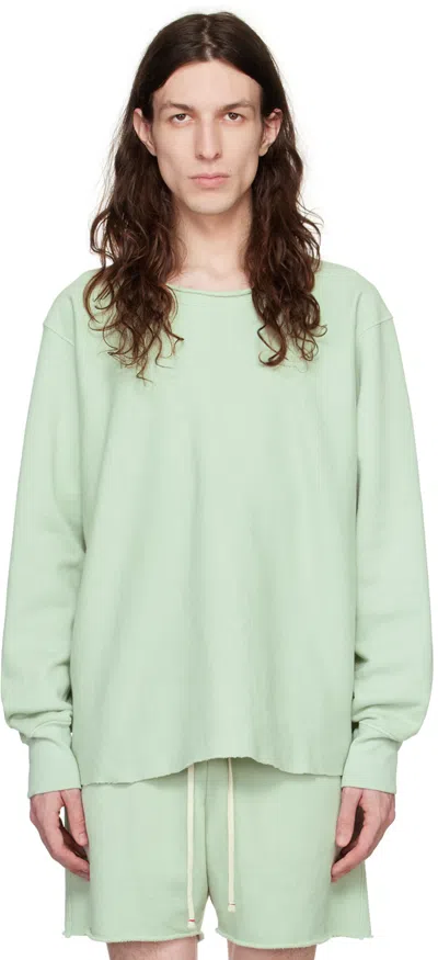 Les Tien Green Crewneck Sweatshirt In Mint Chip