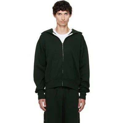 Les Tien Green Heavyweight Zip Hoodie