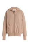 Les Tien Heavyweight Cotton Zip-up Hoodie In Pink