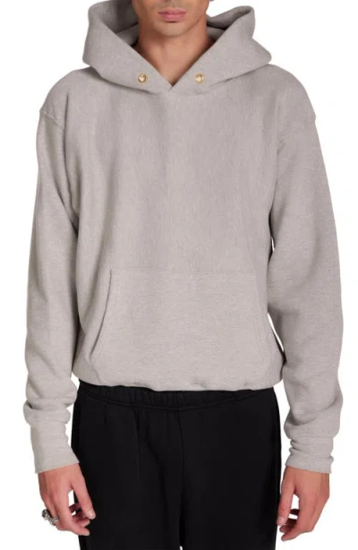 Les Tien Heavyweight Cropped Hoodie In Gray